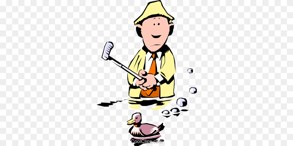 Cartoon Golfer Royalty Free Vector Clip Art Illustration, Baby, Person, Cleaning, Face Png Image