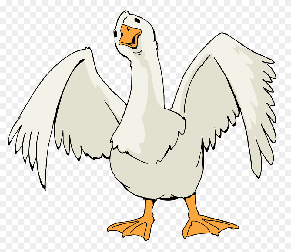 Cartoon Goose Clipart, Animal, Bird, Waterfowl, Beak Free Transparent Png