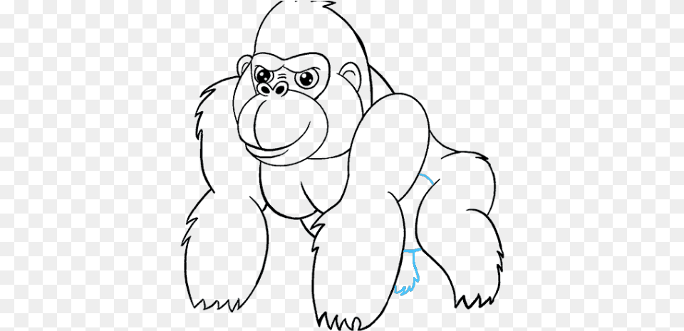 Cartoon Gorilla Face Drawing, Art, Body Part, Hand, Person Free Png Download