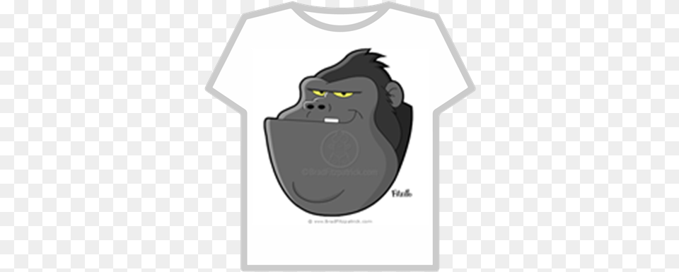 Cartoon Gorillahead Roblox Roblox Bomb Shirt, Clothing, T-shirt, Animal, Ape Free Png