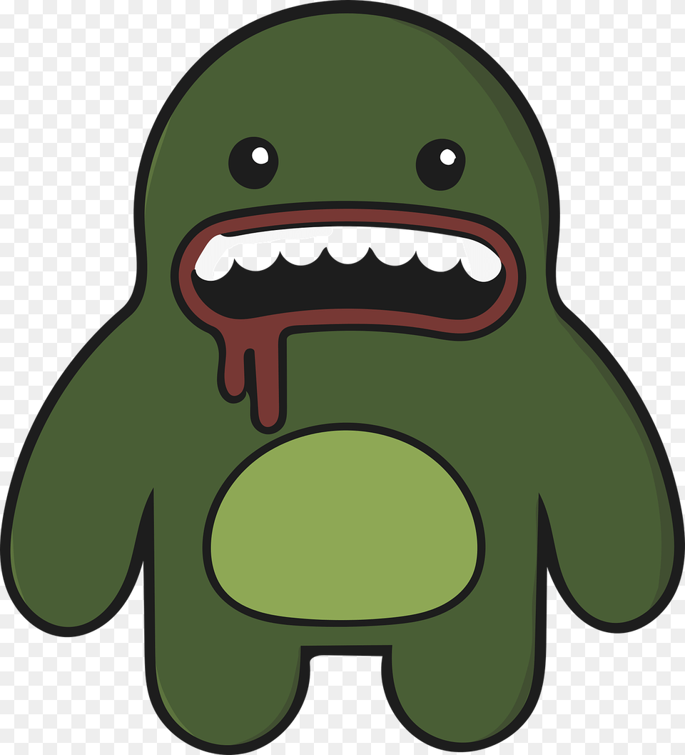 Cartoon Graffiti Monsters, Green, Plush, Toy, Animal Free Png