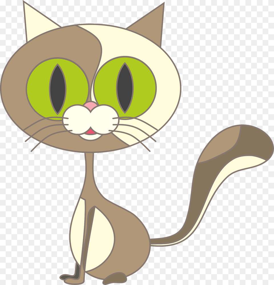 Cartoon Green Eyed Cat Clipart, Animal, Mammal, Pet, Fish Free Png Download