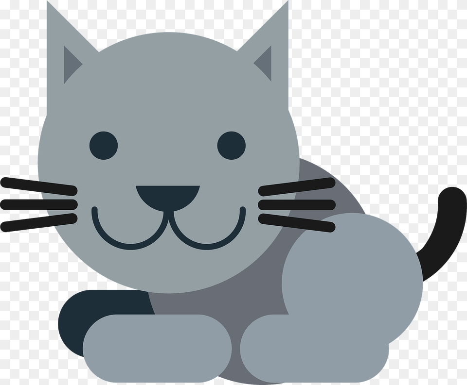 Cartoon Grey Cat Clipart, Plush, Toy, Nature, Outdoors Png Image
