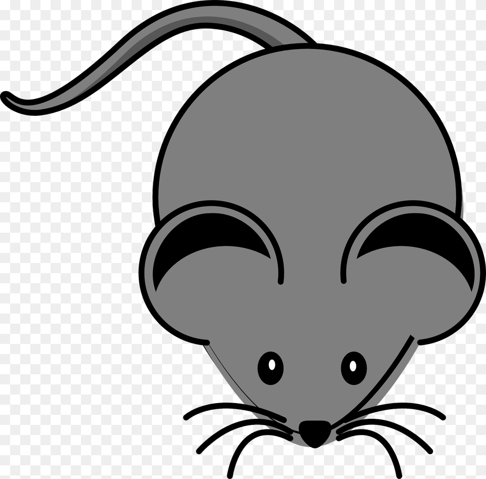 Cartoon Grey Mouse Clipart, Animal, Mammal, Stencil, Art Png Image