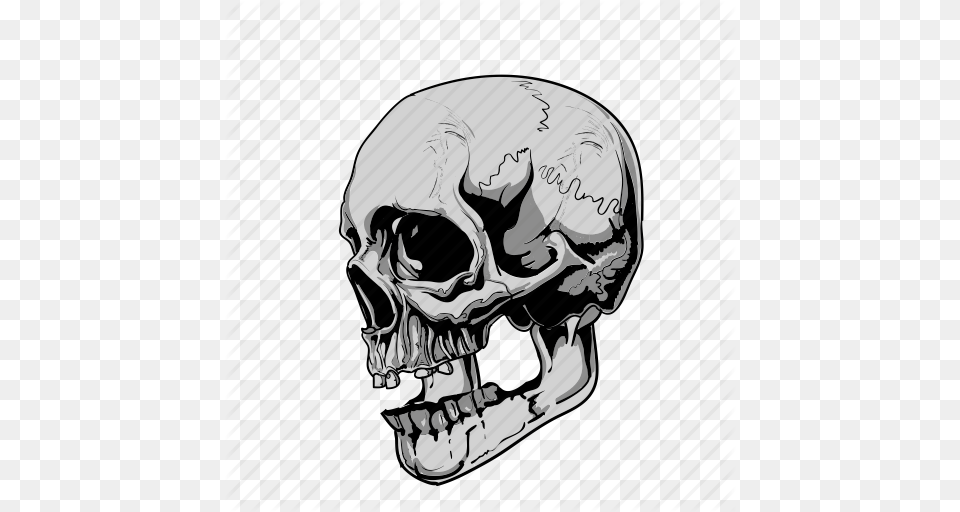 Cartoon Grey Skulls Icon, Adult, Art, Male, Man Free Png Download