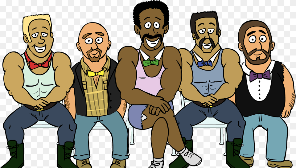 Cartoon Group Of Men, Book, Publication, Comics, Baby Png Image