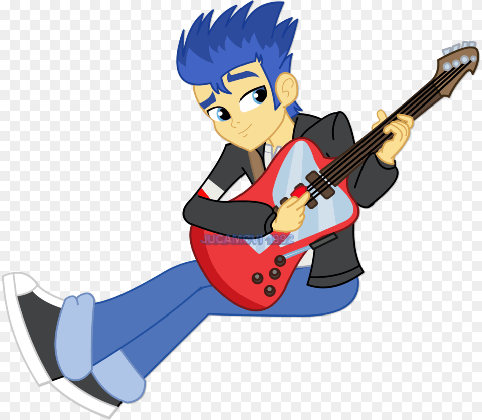 Cartoon Guitar Player Flash Sentry Clipart, Musical Instrument, Baby, Person, Face Png
