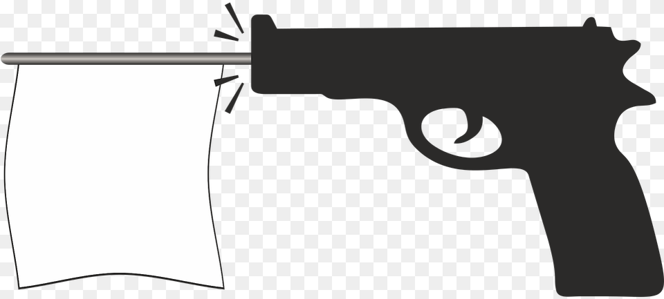 Cartoon Gun With Flag, Firearm, Handgun, Weapon, Rifle Free Png Download