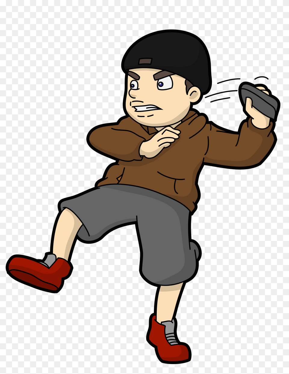 Cartoon Guy Throwing His Empty Wallet In Anger, Baby, Person, People, Face Free Png Download