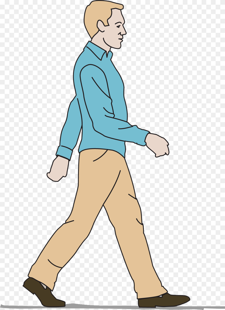 Cartoon Guy Walking Walking Man Cartoon, Sleeve, Clothing, Person, Long Sleeve Free Png Download