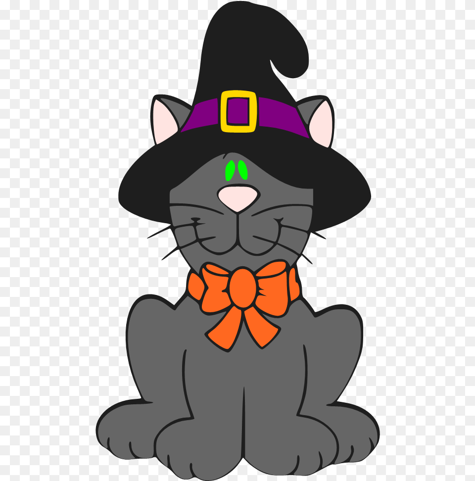 Cartoon Halloween Cat Clipart Halloween Cat, Baby, Person, Accessories, Formal Wear Free Png Download