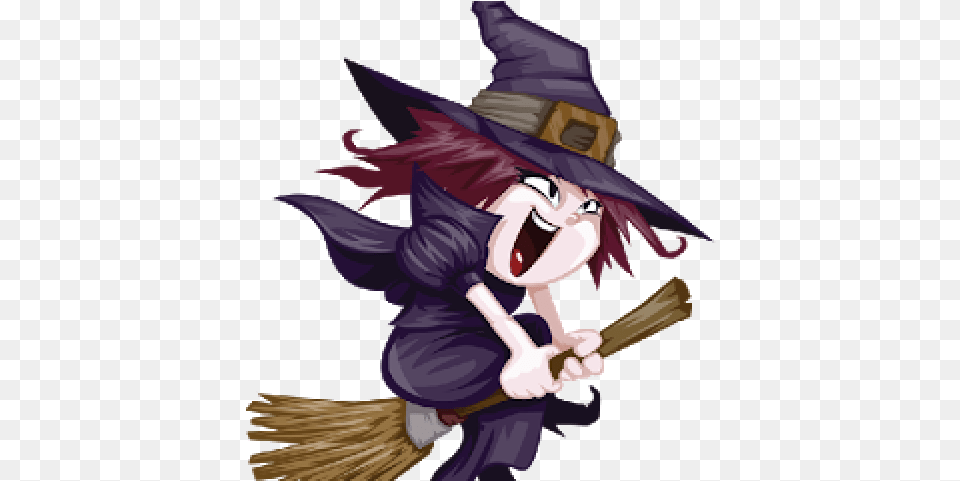 Cartoon Halloween Witches, Baby, Person, People, Smoke Pipe Free Png Download
