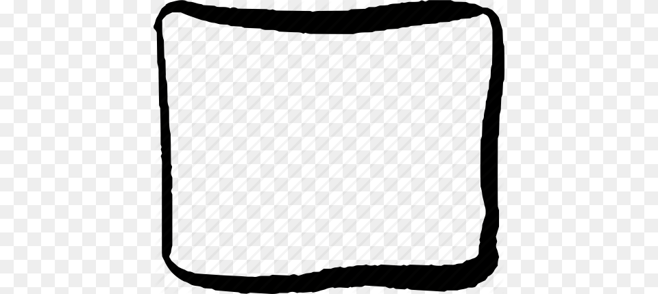 Cartoon Hand Drawn Holding Device Landscape Rectangle Sketch Png