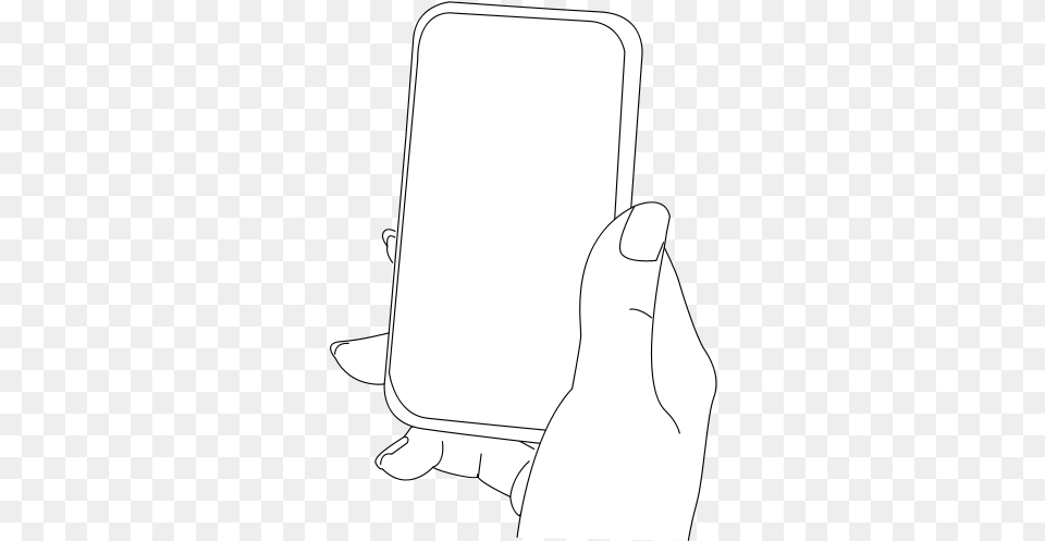 Cartoon Hand Holding Phone, Electronics, White Board, Mobile Phone, Computer Free Png Download