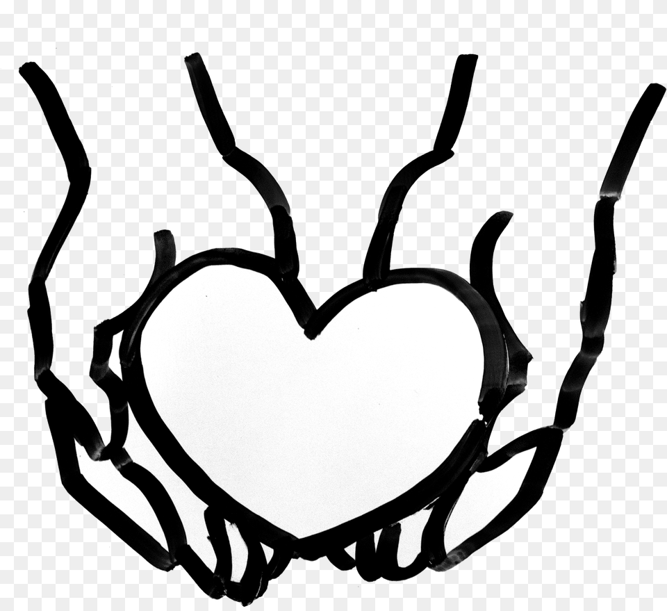 Cartoon Hands Holding A Heart, Stencil, Bow, Weapon, Symbol Png