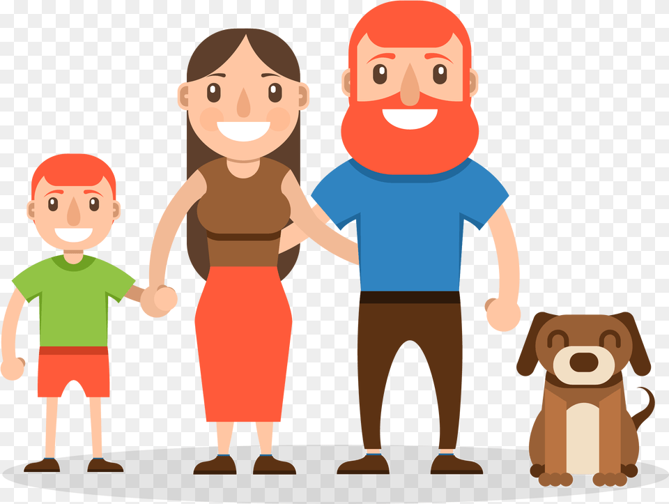 Cartoon Happy Family Happy Family Cartoon Transparent, Baby, Person, Face, Head Free Png Download