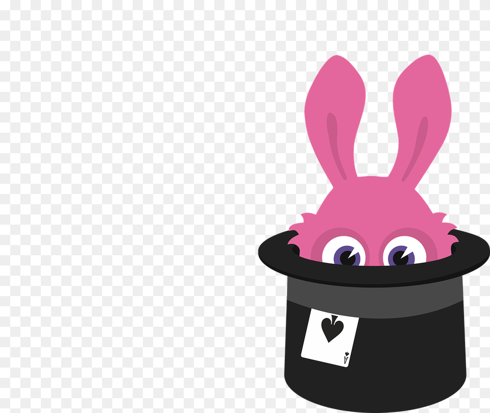 Cartoon Hat Magic Picture Rabbit Out Of A Hat Clipart, Purple Free Png