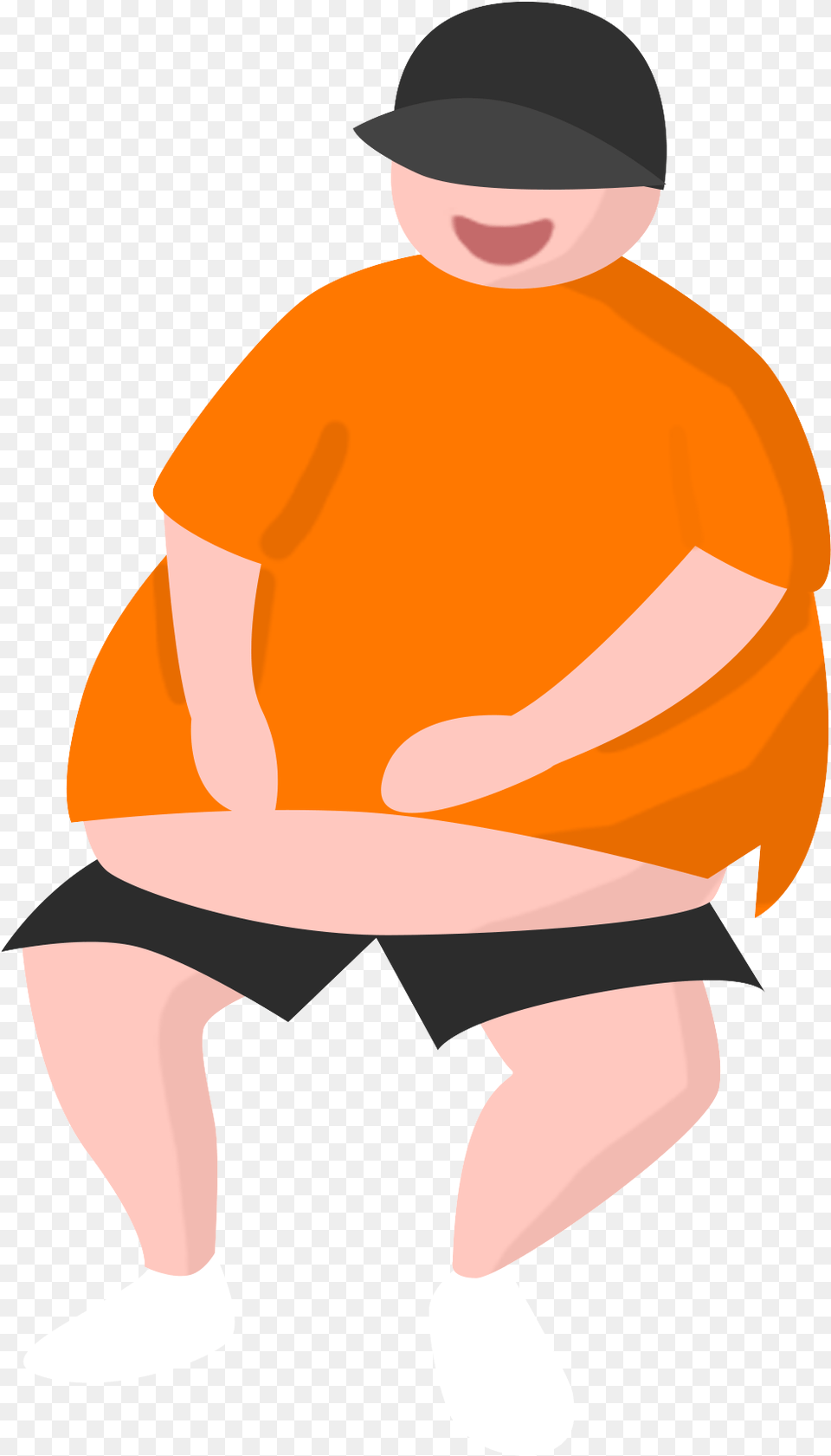 Cartoon Hat Simple Fat Cartoon, Clothing, Shorts, Baby, Person Free Png Download
