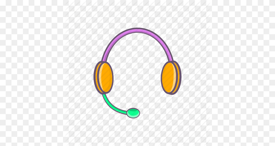 Cartoon Headphones Listen Microphone Sign Sound Stereo Icon, Electronics Free Transparent Png