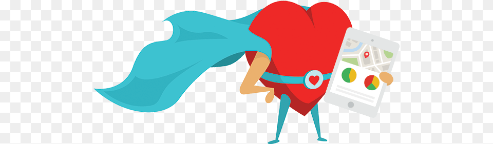 Cartoon Heart With A Cape, Art, Graphics, Baby, Person Free Png Download