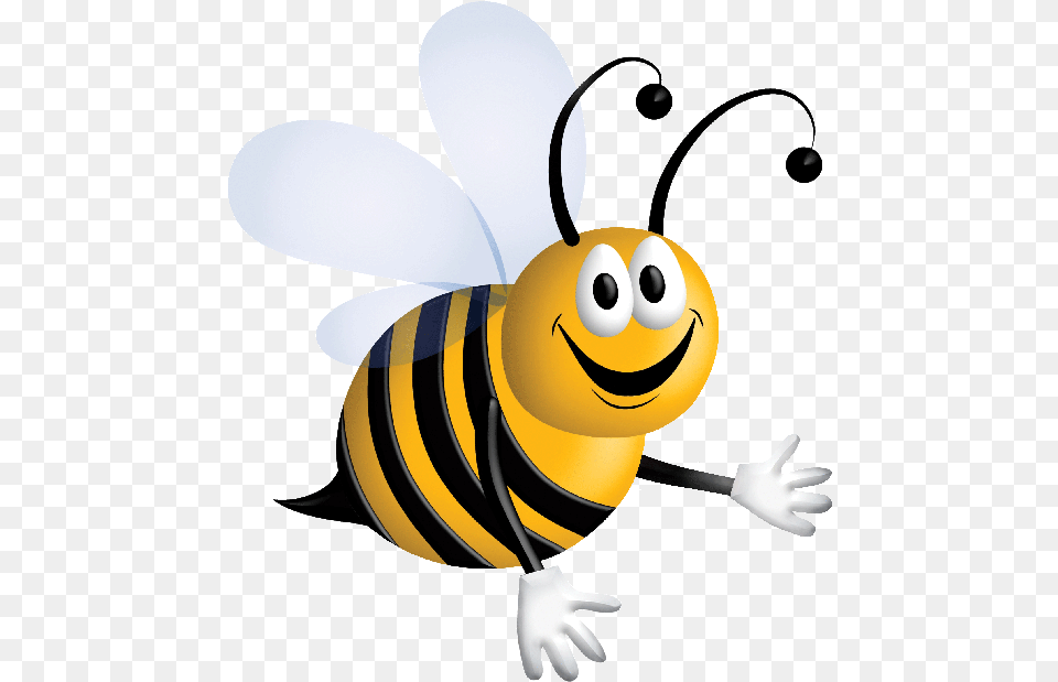 Cartoon Honey Bee Clip Art Cartoon Honey Bee, Animal, Honey Bee, Insect, Invertebrate Free Png Download