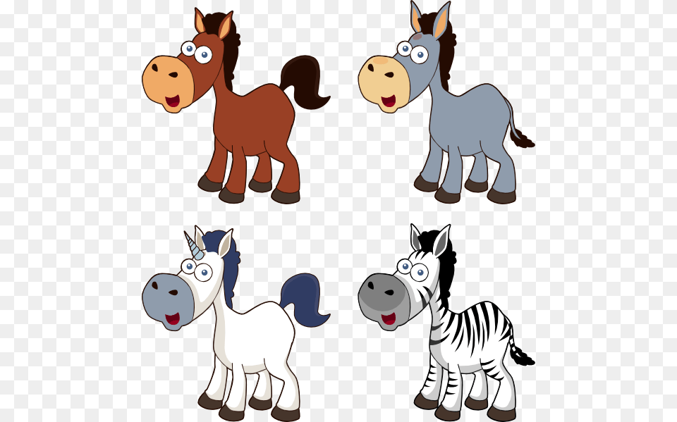 Cartoon Horses Svg Clip Arts Horse Cartoon Vector Animal, Mammal, Wildlife, Zebra Free Png