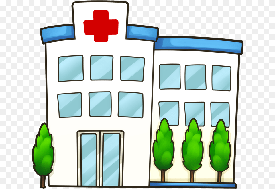 Cartoon Hospital Clip Ar Hospital Clipart, Logo, Symbol, Bus, Transportation Free Png
