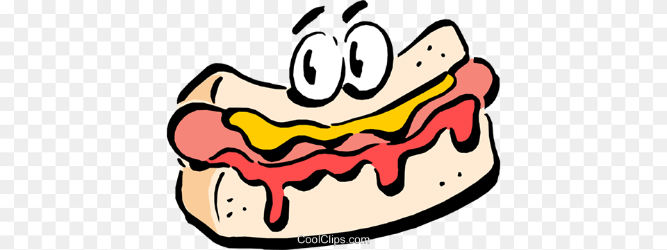 Cartoon Hotdog Royalty Vector Clip Art Illustration, Food, Hot Dog, Animal, Fish Free Transparent Png