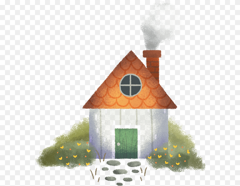Cartoon House Chimney Cartoon House With Chimney, Architecture, Building, Countryside, Hut Free Png Download