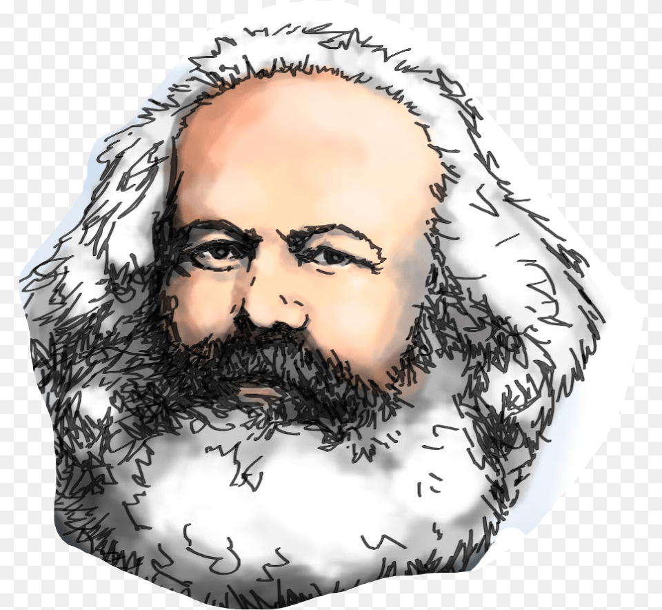 Cartoon Illustration Karl Marx, Beard, Face, Head, Person Png Image