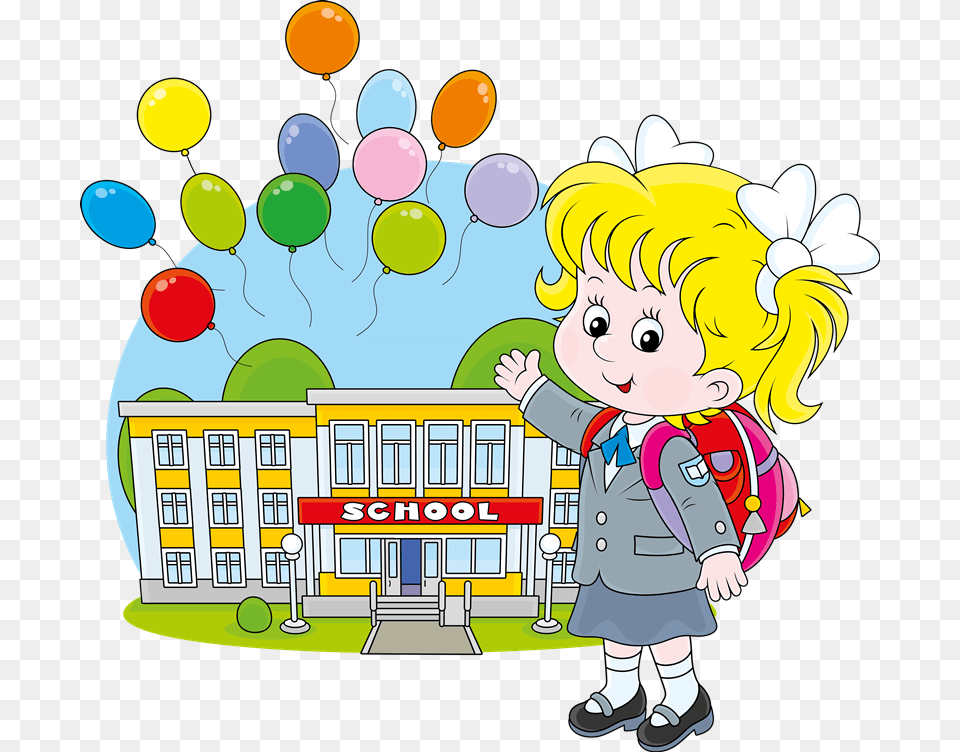 Cartoon Images Related To School, Balloon, Book, Publication, Comics Free Png Download