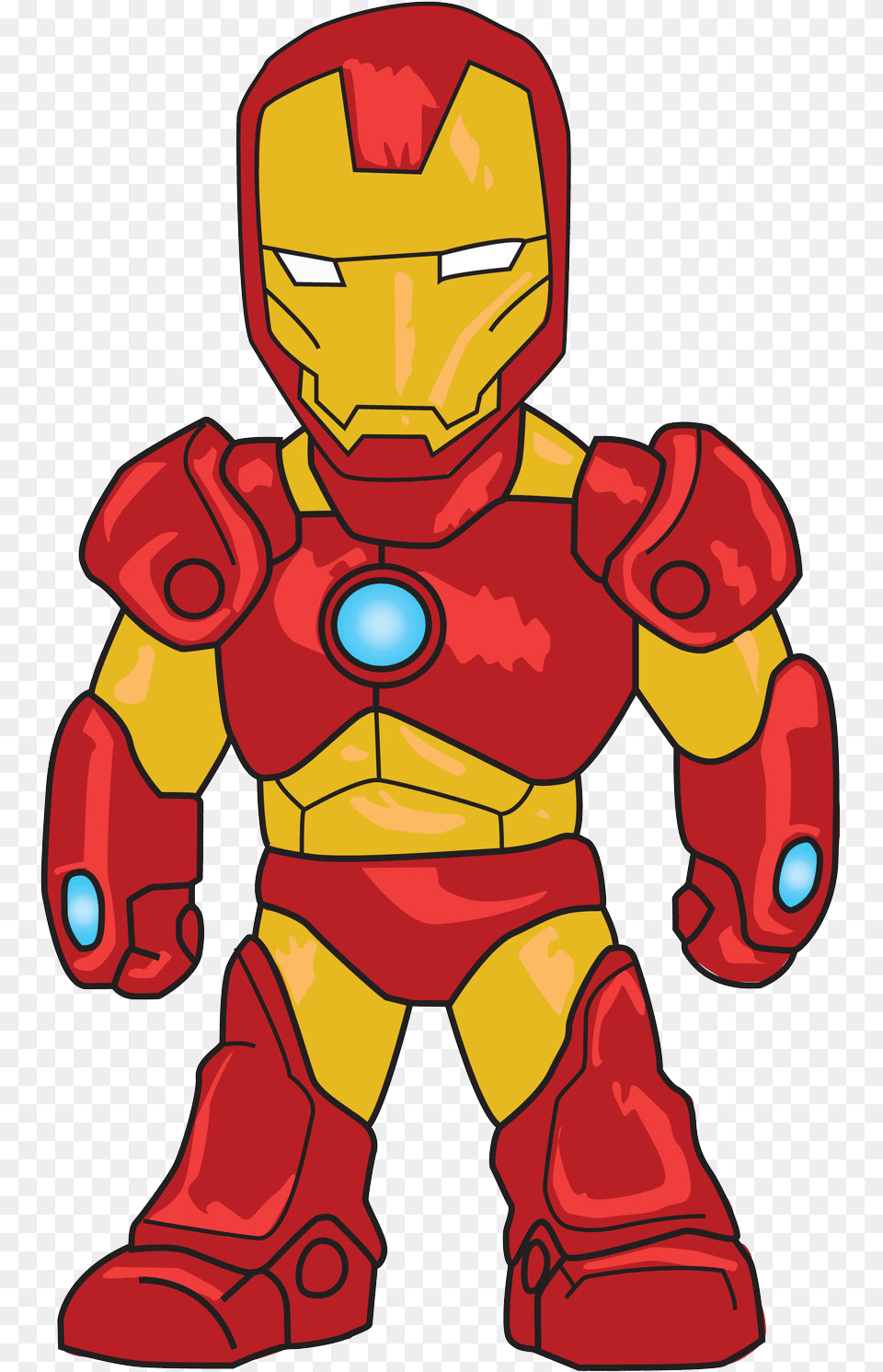 Cartoon Iron Man Iron Man Cartoon, Baby, Person, Robot Png Image