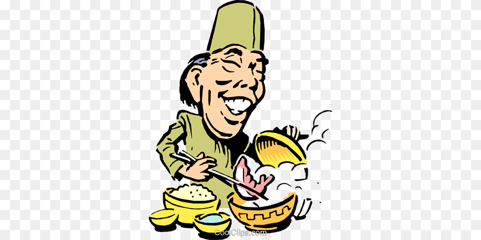 Cartoon Japanese Chef Royalty Free Vector Clip Art Illustration, Cutlery, Meal, Food, Baby Png Image