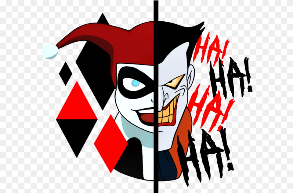 Cartoon Joker And Harley Quinn, Art, Modern Art, Person, Face Free Png Download
