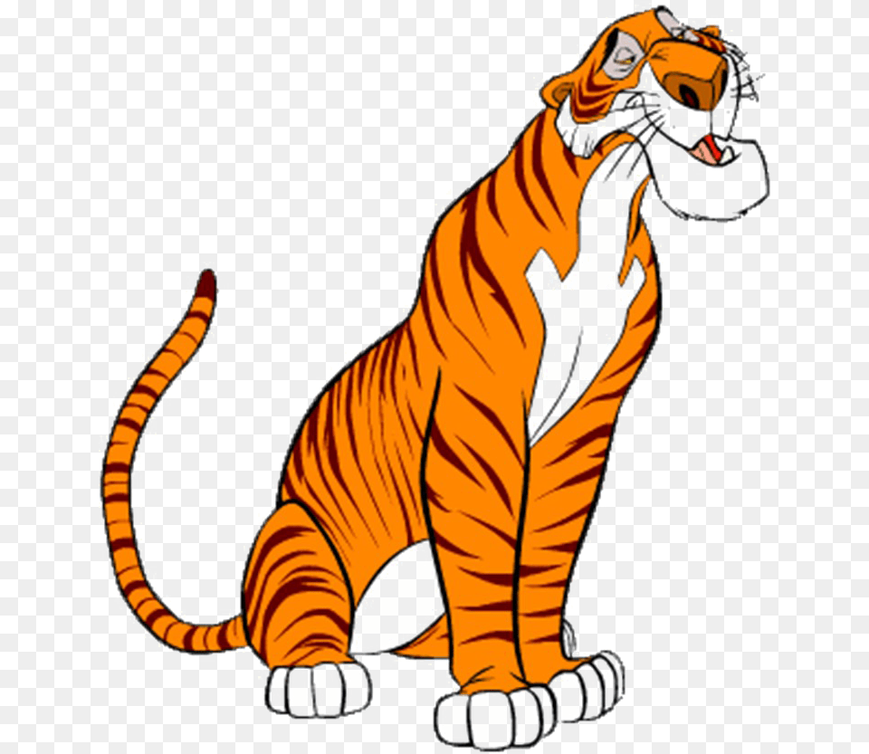 Cartoon Jungle Book Characters, Animal, Mammal, Tiger, Wildlife Free Png Download