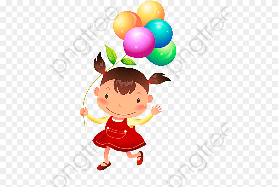 Cartoon Kids And Commercial, Balloon, Baby, Person, People Free Png