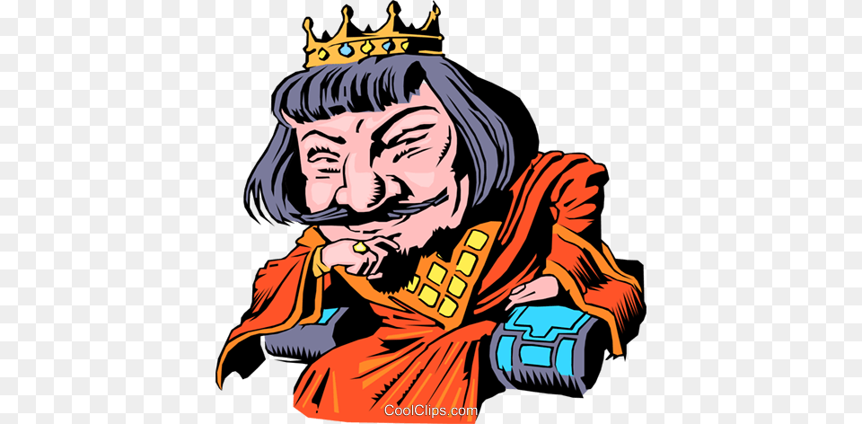 Cartoon King Arthur Royalty Vector Clip Art Illustration, Adult, Person, Man, Male Free Png