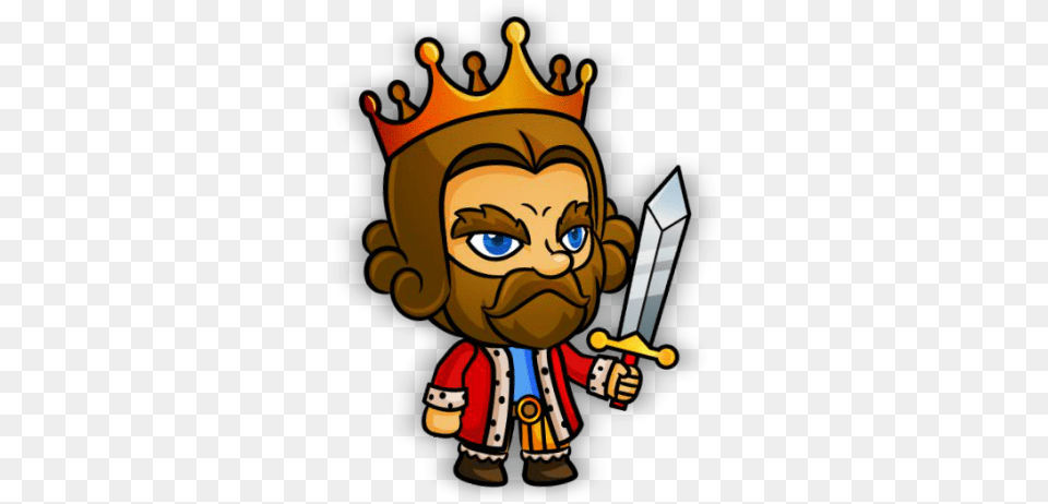Cartoon King Transparent Clipart Medieval Animated King, Baby, Person, Face, Head Png