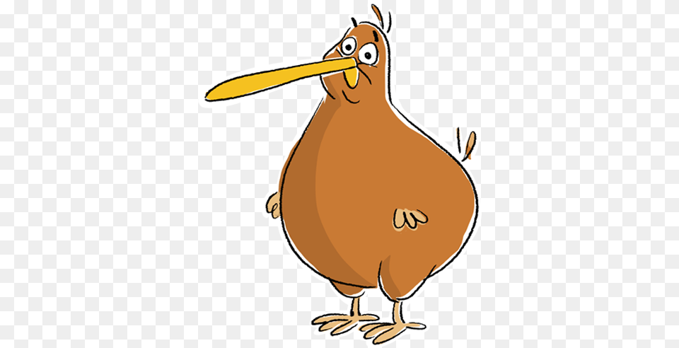 Cartoon Kiwi Bird Cartoon, Animal, Beak, Kiwi Bird Png Image