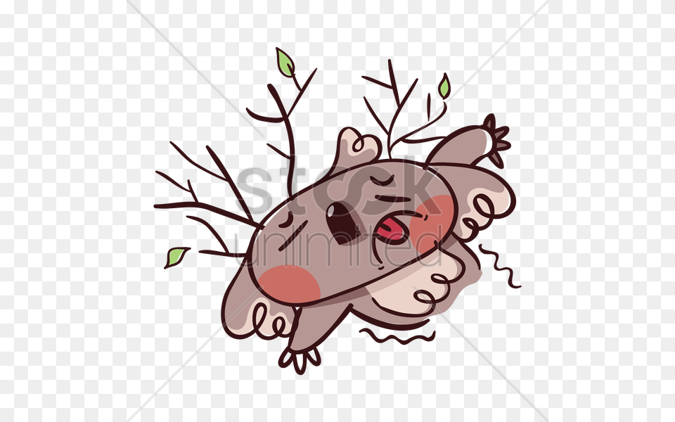 Cartoon Koala Bear Exhausted Vector, Snout Free Png