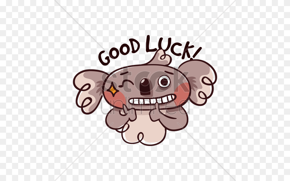 Cartoon Koala Bear Wishing Good Luck Vector Image, Snout, Body Part, Mouth, Person Png