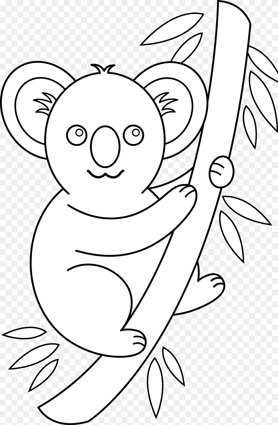 Cartoon Koala Colouring Pages Koala Clipart Black And White, Animal, Wildlife, Fish, Sea Life Free Transparent Png