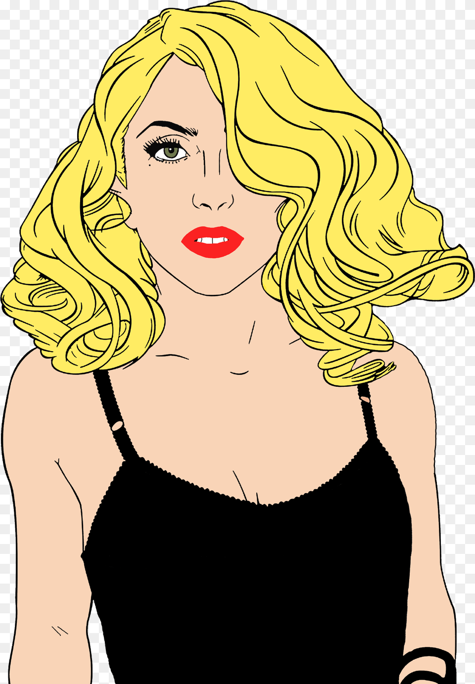 Cartoon Lady Gaga, Adult, Portrait, Photography, Person Free Png Download