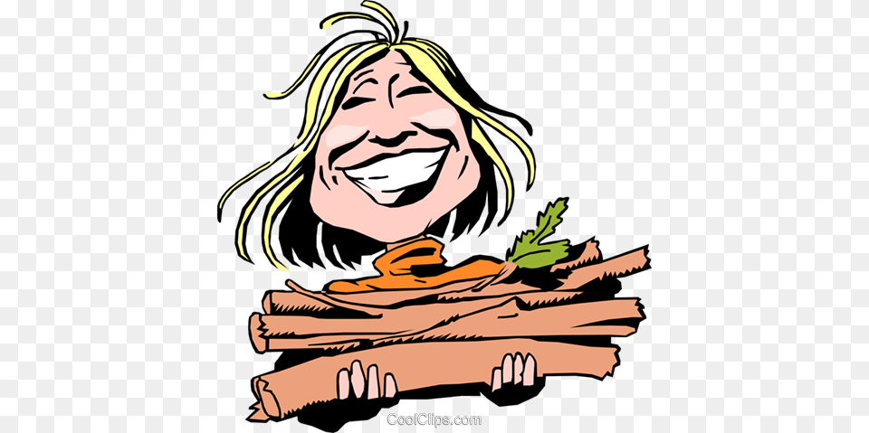 Cartoon Lady With Firewood Royalty Vector Clip Art, Adult, Female, Person, Woman Free Png