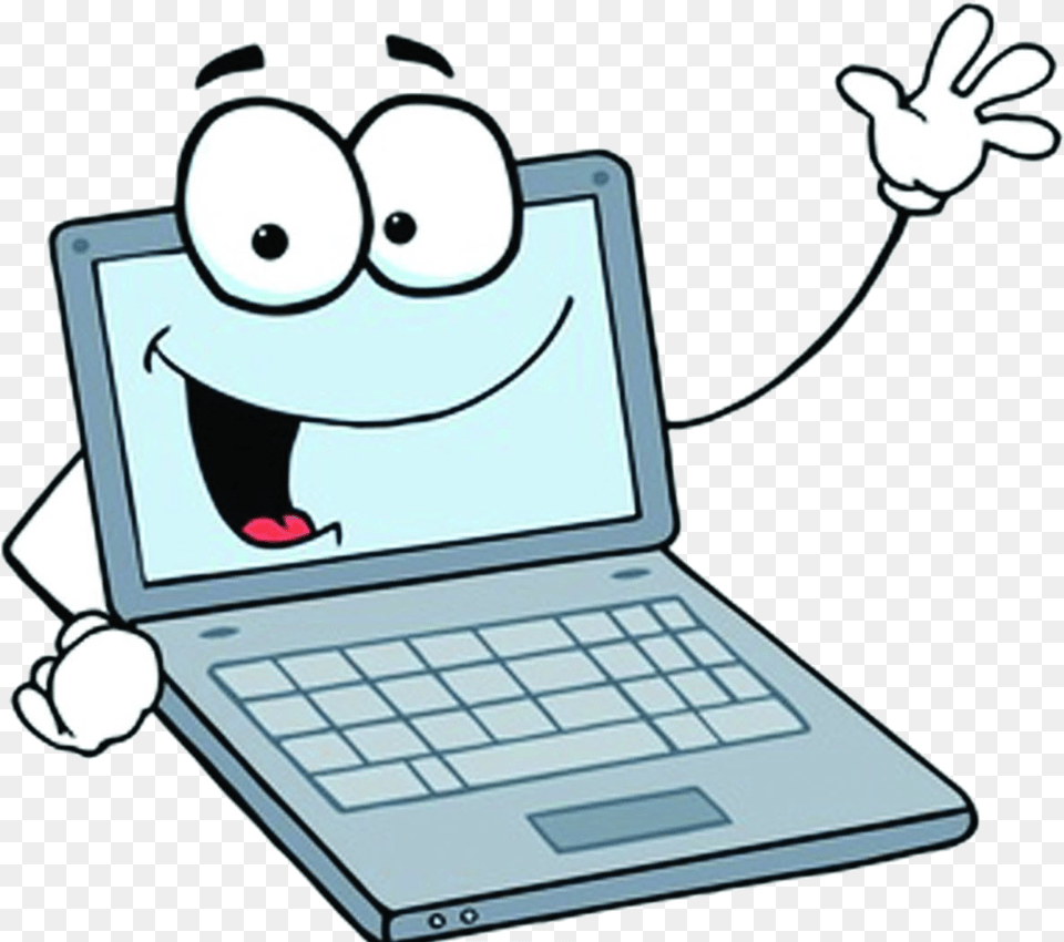 Cartoon Laptop Clipart, Electronics, Pc, Computer, Mammal Png