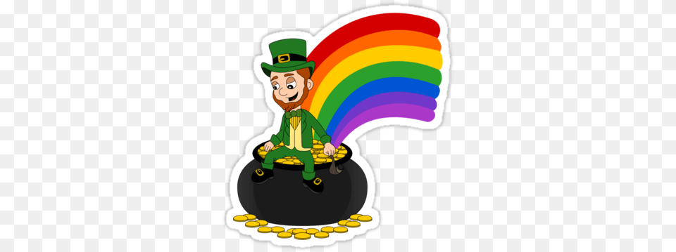 Cartoon Leprechaun Sitting Pots Of Gold Clipart, Baby, Person, Face, Head Free Transparent Png