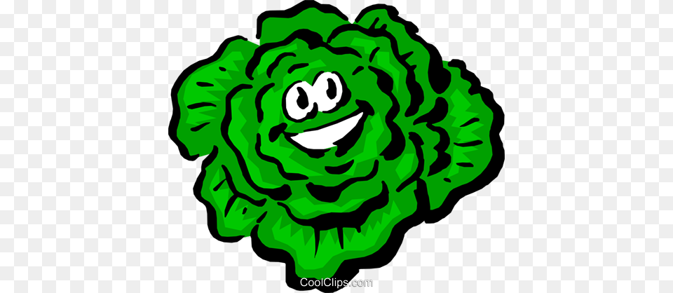 Cartoon Lettuce Royalty Vector Clip Art Illustration, Green, Food, Produce, Person Png Image