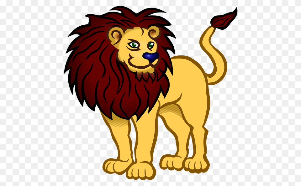 Cartoon Lion, Animal, Mammal, Wildlife, Face Free Transparent Png