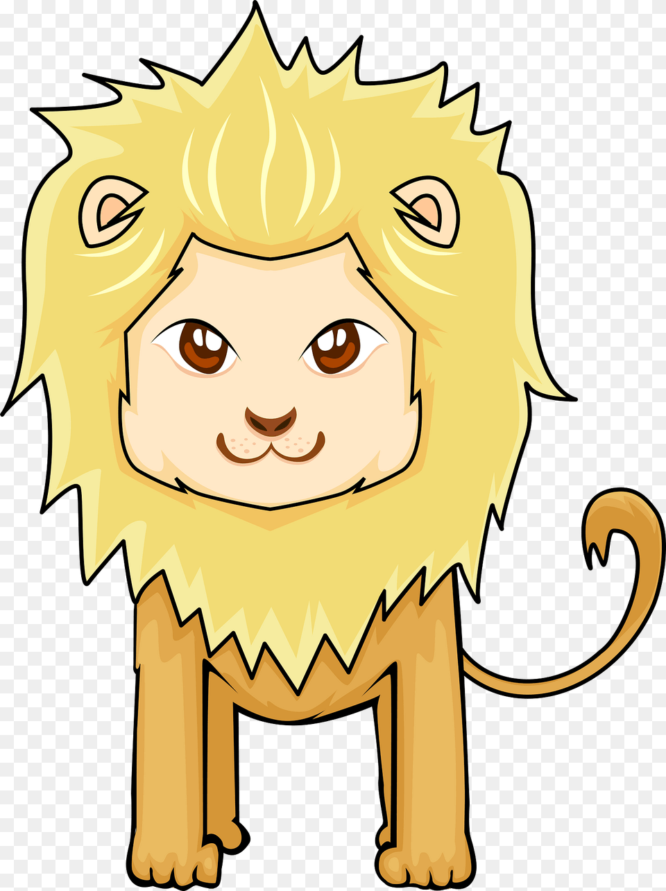 Cartoon Lion Clipart, Animal, Mammal, Wildlife, Baby Free Png