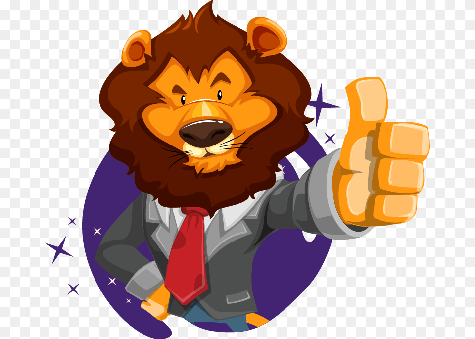 Cartoon Lion Transparent Background, Body Part, Hand, Person, Finger Free Png Download